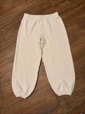 Free People Beach Cozy Cream Knit Beach Pants